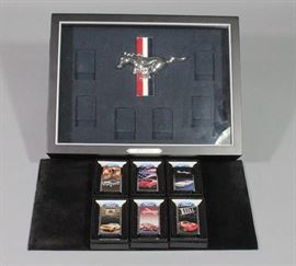 Ford Mustang "Generations of Muscle" Zippo Lighter Collection, Qty 6 Lighters, with Display Box