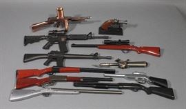 Novelty Firearm Lighters, Qty 11, Thompson Tommy Gun, F102 Derringer, NRA and More