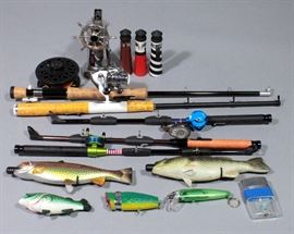 Fishing / Nautical Novelty Lighter Collection, Qty 15, Fishing Rods, Fish, Lighthouses and Ship Wheel