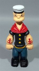 Cast Iron Popeye the Sailor Man Coin Bank, 9"H