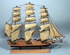 Nautilus Year 1866 3-Mast Model Ship, Nautical Decor, 26.5"L x 22"H