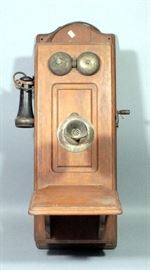 Swedish American Telephone Company Chicago Antique Picture Frame Front Wall Phone