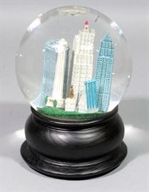 Kansas City Musical Water Globe, Plays "As Time Goes By", New in Box