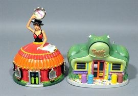 Lefton "Toad Inn" and "Flamingo Inn" Sculptures