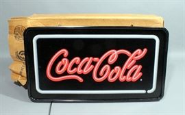 Coca-Cola Coke Lighted Display Sign by Tec Art Industries, 24"W x 13"H, Works