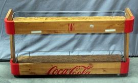 Coca-Cola Coke Wood 2-Liter Display Stand, 38"W x 20"H x 11"D
