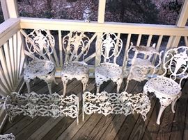 Antique wrought iron set