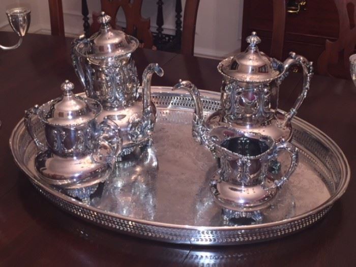 Silver coffee and tea set