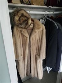 Fur coat and hat