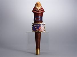 Offered is a wooden Mad Monk British Style Ale tap handle. The label is starting to peel and there is some chipping to the paint. The tap has a brass tip with a few scratches. Please see the photos for more details.