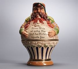 Offered is a rare, vintage Gerz German Beer Pitcher. The beautifully colored collectors item stands 9" tall. It has the number 12 on the bottom. There are no chips. Please see the photos for more details.