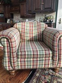 Clayton Marcus Plaid Side Upholstered Chair