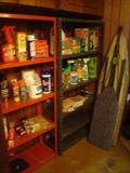 Cleaning chemicals & 2 metal stands