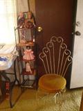 Small rack and vanity chair