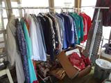 another selection of ladies clothing, and purses