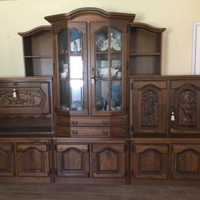 1970's German Shrunk, Has beautiful carvings on the doors.