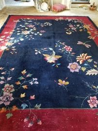 Vintage Chinese handknotted carpet - Very large. Beautiful colors.  11'5" x 8'10" 
