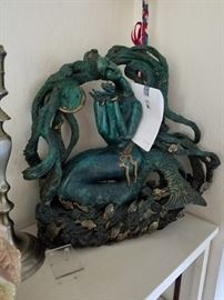 This is a beautiful Bronze piece 'Mermaid' by Chinese artist  Jiang Tie Feng - signed. 