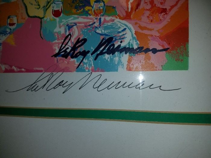 Signed  by LeRoy Neiman 'Tavern on the Green'  