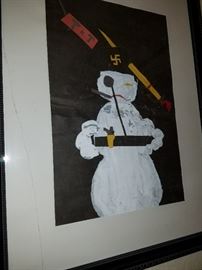This is quite interesting...a Nazi Snowman - very telling for a child's Original piece. 