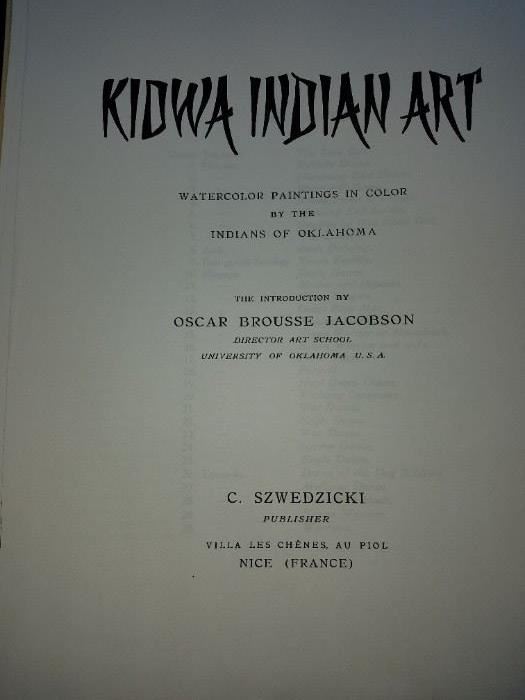 30 Lithographs published in 1929 of the Original Watercolors of the Kiowa 