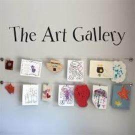 You are now entering the kid's art gallery....