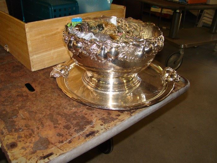 SILVER PLATE PUNCH BOWL