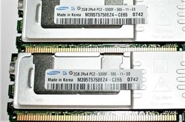 lot of 6 samsung server ram memory