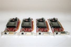 lot of 4 ati radeon graphics video cards model:B62 ...