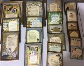 Assortment of 1920's wall poetry plaques, from The Steve Starr estate.