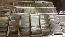 12 boxes of postcards...Probably 2500 or so...mostly American, holiday,  real photo, European, Asian etc. 