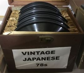 Box of 1940's-50's Japanese 78 rpm 10" records
