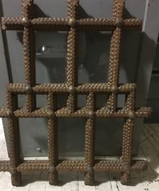 Tramp art multi-window picture frame