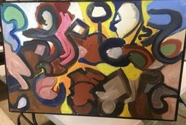 Several abstract paintings signed "Jennings"