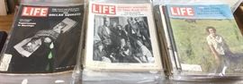 3 stacks of Life magazines.