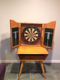 Pair end tables & darts 