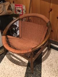 Illum Wikkelsø "Ringstol" Chair - Made in Denmark - Damage to woven seat