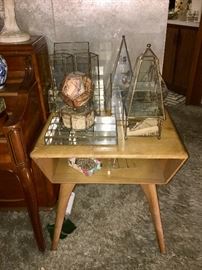 Collection of brass & glass display cases 