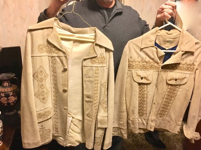 Vintage suede jackets from Mexico