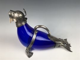 Most Unusual Walrus Decanter C.1920