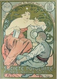 Original Period Mucha Poster