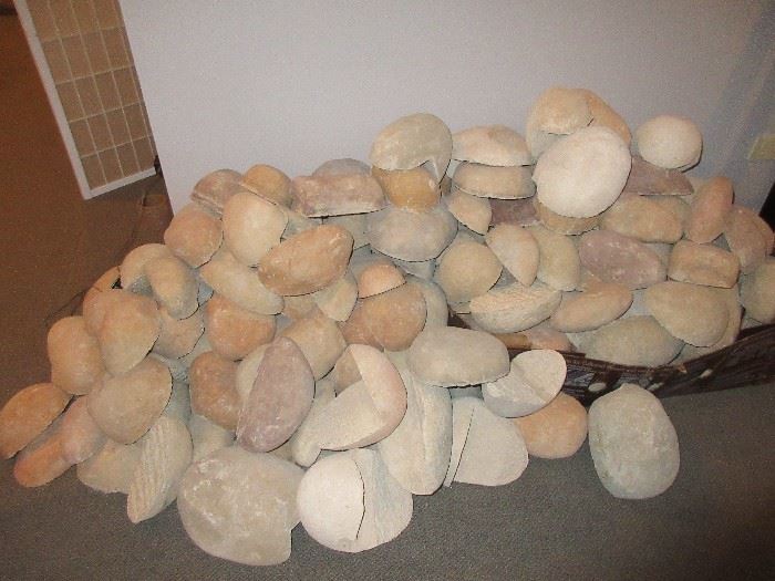 stack of faux rocks