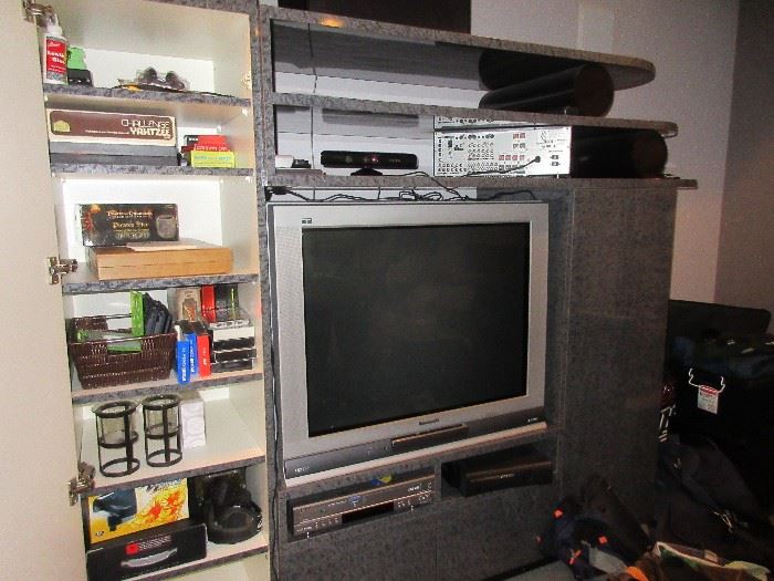 Storage unit, TV and components