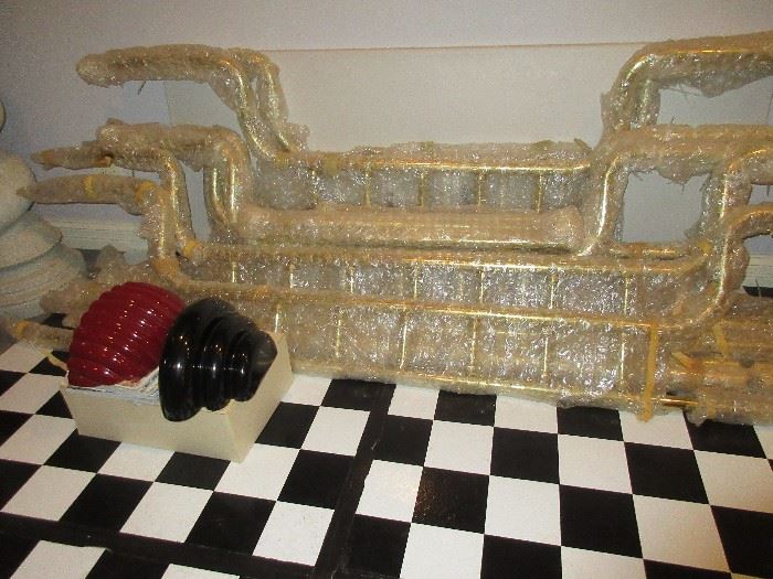 Brass king bed
