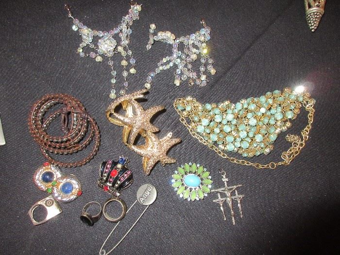 A sampling of the costume jewelry 