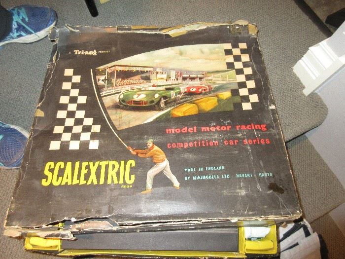 Vintage Scalextric race car set