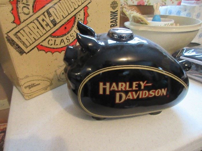 Harley pig piggy bank