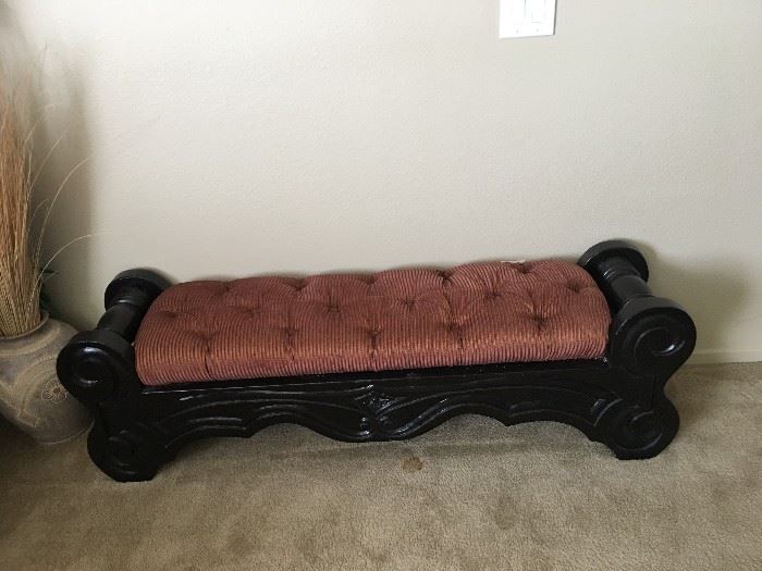 Carved Long Bench