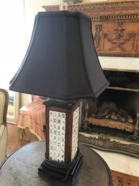 Custom mahjong tiled lamp