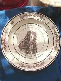 Louis XIV commemorative plate, antique